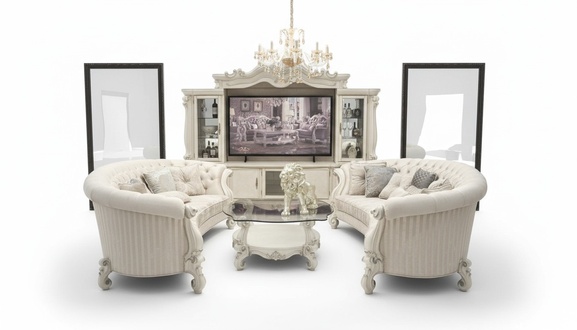 Komplett Set Sofagarnitur 4+4 Sitzer Designer Wohnlandschaft 2 tlg. Gruppe Neu