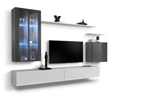 Komplett Wand Regale Wohnzimmermöbel 3x Wandschrank Luxus TV-Ständer Sideboard