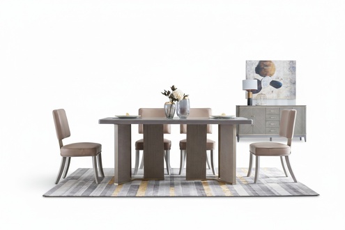 Komplette Esszimmer Garnitur Tisch + 4x Lehnstuhl Stühle Luxus Essgruppe Set