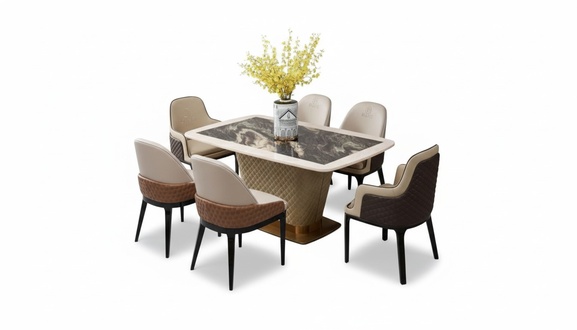 Komplette Esszimmer Garnitur Tisch 4x Lehnstuhl Stühle Luxus Essgruppe Set Neu