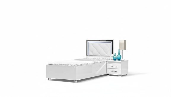 Komplette Jugendzimmer Nachttisch Kleiderschrank 4tlg Weiß Schlafzimmer