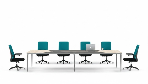 Konferenztisch Bürotisch Arbeitstisch Schreibtisch Holz Grau Große