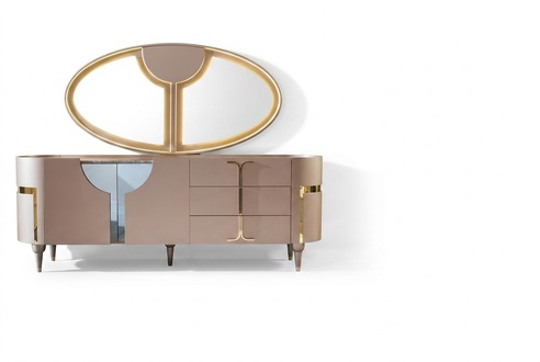 Konsole Möbel Holzschrank Spiegel Kommode Schrank Luxus Kommoden Schrank Regal