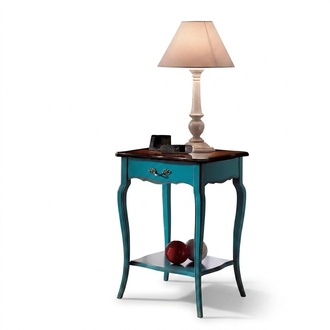 Konsolen Nachttisch Schlafzimmer Beistelltisch Modern Möbel Holz Azurblau