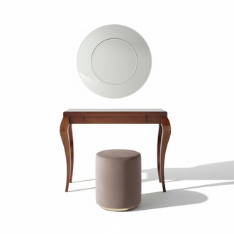 Konsolen Tisch Hocker Schminktisch Sideboard Braun Tische 2tlg. Set
