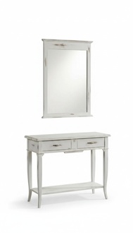 Konsolen Tisch mit Spiegel Luxus Set Konsole 2tlg. Italienische Möbel
