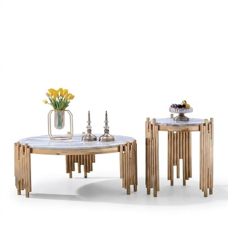 Korbtisch Beistelltisch Metallkorb Runde Wohnzimmertisch Couchtisch