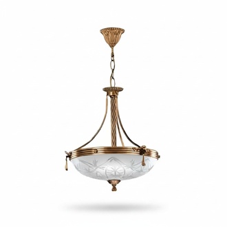 Kronleuchter Deckenlampe Lüster Deckenleuchter Lampe Glas Grau Gold