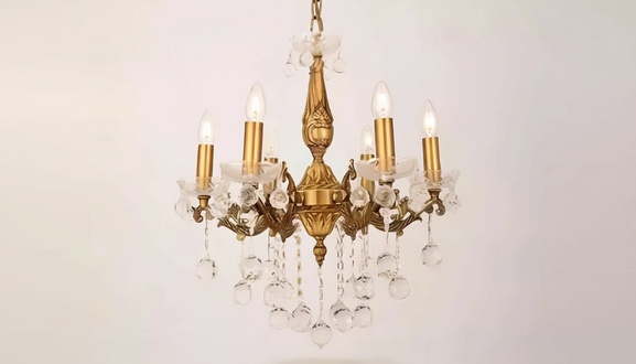 Kronleuchter Deckenleuchter Luxus Gold Deckenlampe Lüster Kristall Art