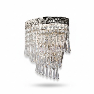 Kronleuchter Deckenleuchter Luxus Silber Deckenlampe Lüster Kristall