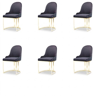 Küche Ess Gruppe Set Stuhl Garnitur Sitz Polster Holz 6x Stühle Neu