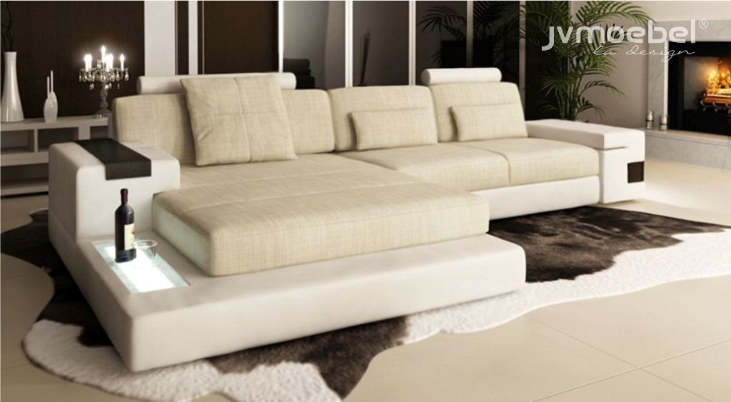 L-form Bettfunktion Couch Leder Sofas Couchen Schlaf Sofa Design Ecksofa