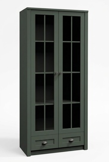 Landhaus Vitrinen Schrank Vitrine Handarbeit Wohnzimmer Schrank Holz Vitrine Neu