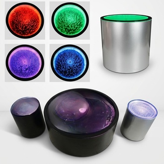 Beistelltisch Led Rund Wasser Wand Bar Theke Regal Möbel Beleuchtete Bartisch