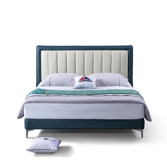 Leder Bett Polster Design Luxus Doppel Hotel Ehe Betten Holz Schlaf Zimmer Neu.