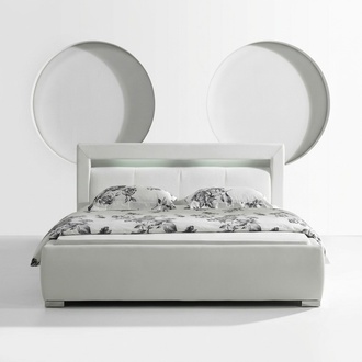 Leder Bett Polster Design Luxus Doppel Hotel Schlaf Zimmer Ehe Betten Beleuchtet