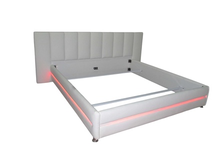 Leder Design Bett Doppel Luxus Ehe Modernes Hotel Gestell Schlaf Zimmer Betten