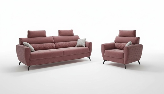 Leder Design Couch Polster Sitz 2+1+1 Sofa Garnituren Kunstleder Set Garnitur