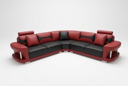 Leder Modern XXL Couch Wohnlandschaft Ledersofa Sofagarnitur Sofa L-Form F3001B