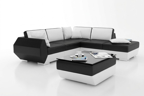 Ledersofa Couch Sofagarnitur Neu Ecksofa Eck Garnitur Design Modern Sofa R7002B