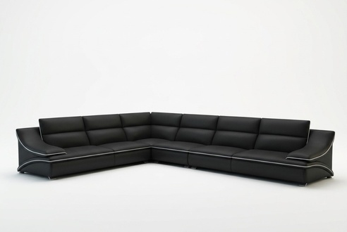 Ledersofa Couch Wohnlandschaft Ecksofa Eck Garnitur Design Modern Sofa USB A1160