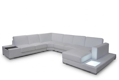 Ledersofa Couch Wohnlandschaft Ecksofa Garnitur Design Modern Sofa