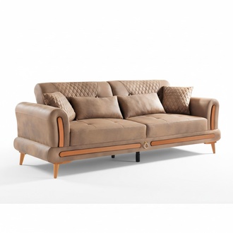 Ledersofa Couch Wohnlandschaft Garnitur Design Modern Sofas Sofa 3 Sitzer