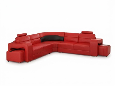 LEDERSOFA ECKSOFA ECKCOUCH DESIGNER WOHNLANDSCHAFT L FORM COUCH SITZ SOFA PISA