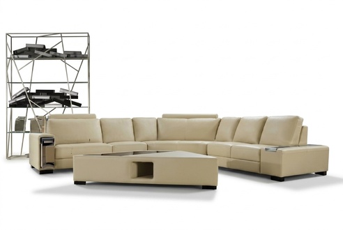 Ledersofa Ecksofa Sofa Couch Design Sitz Polster Garnitur Wohnlandschaft 2348