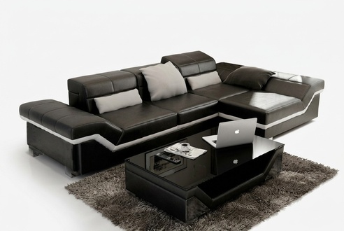 LEDERSOFA ECKSOFA SOFA GARNITUR DESIGNER COUCH WOHNLANDSCHAFT "FARBWAHL" NEU