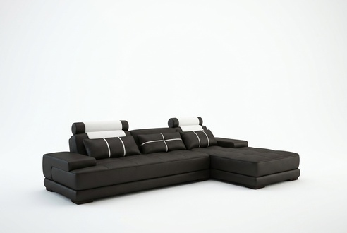 Ledersofa Ecksofa Sofa + USB Polster Ecke Designer Sofas Couchen Neu Paris Weiß