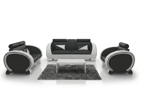 LEDERSOFA LEDERSOFA DESIGNERSOFA GARNITUR 3+1 COUCH POLSTERGARNITUR POLSTER SOFA