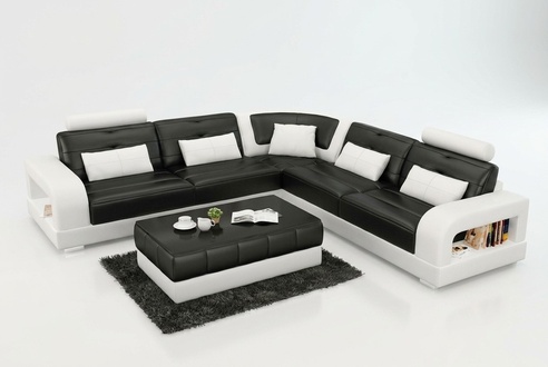 LEDERSOFA ECKSOFA SOFAGARNITUR DESIGNER COUCH WOHNLANDSCHAFT SOFA ECKCOUCH !!!