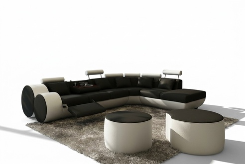 LEDERSOFA SOFA LEDERCOUCH LEDERECKSOFA GARNITUR XXL WOHNLANDSCHAFT ECKSOFA NEU