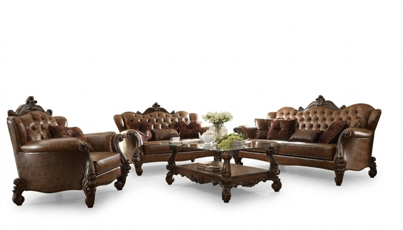 Ledersofa Sofagarnitur 3+1+1 Sitzer Set Garnitur Polstersofa Couch Designersofa