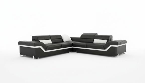 LEDERSOFA XXL WOHNLANDSCHAFT COUCH DESIGN SOFA ECKSOFA ECKCOUCH SOFAGARNITUR NEU