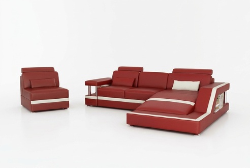 LEDERSOFA XXL WOHNLANDSCHAFT GARNITUR ECKCOUCH LEDER GARNITUR ECKSOFA POLSTER