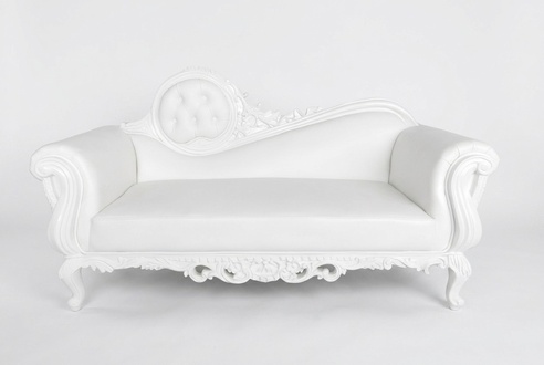 Liege Thron Chaiselongue Königlicher Polster Chesterfield Samt Antik Stil