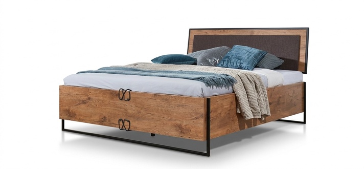 Loft Bett Holz Designer Betten Polster Leder Textil Stoff Hote 140 160 180 x 200