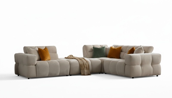 Lounge Ecksofa Wohnlandschaft Eckcouch Polsterecke Design Sofa Couch Garnitur