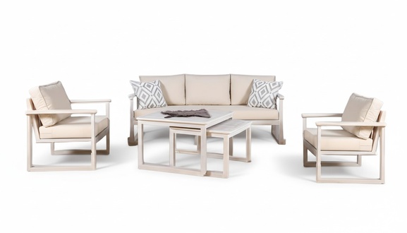 Lounge Möbel Sitzgruppe Gartenmöbel Sofa Sessel Couchtisch Wasserdicht