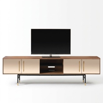 Lowboard rtv Regal Sideboard braun rtv Design Luxus Holz Möbel 260cm