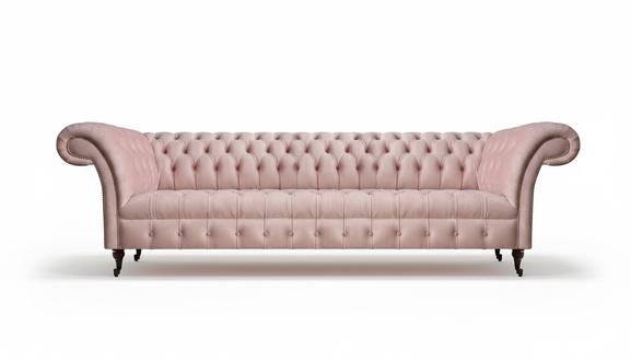 Luxuriöse Chesterfield Rosa Sofa Designer Wohnzimmer Polstercouchen