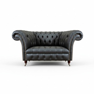 Luxuriöse Grau Zweisitzer Sofa Couch Wohnzimmer Moderne Chesterfield