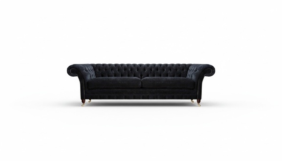 Luxuriöser Chesterfield Polster Zweisitzer Designer Stoffcouchen Möbel