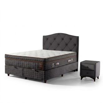 Luxuriöses Boxspringbett Elegantes Kopfteil Modernes Design für Komfort und Stil