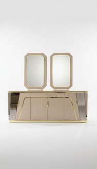 Luxus Anrichte Esszimmer Sideboard Modern Design Kommode Spiegel Möbel