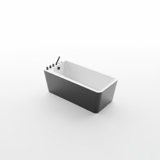 Relax Wanne Indoor Whirlpool Badewanne Whirlwanne Home Spa Schwarz