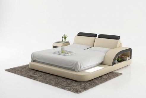 Luxus Bett Beleuchtung Lederbett Betten Sofa Big 140/160/180 LB8808