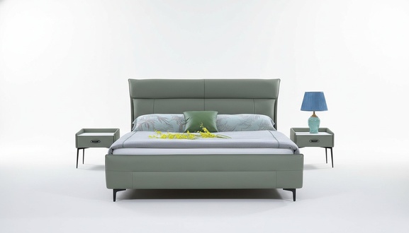 Luxus Bett Textil 2x Nachttisch 3tlg. Schlafzimmer Set Möbel Bettgestell
